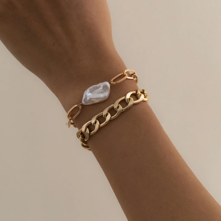 June Pearl Gold Bracelet